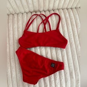 Jolyn red bikini